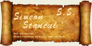 Simeon Stančul vizit kartica